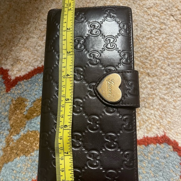 Authentic Gucci brown leather guccissima logo long around zip wallet - Picture 14 of 14